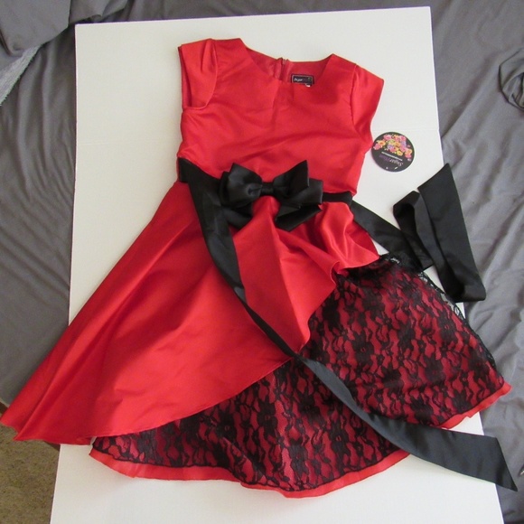 NWT Kids Formal Red Dress - Picture 4 of 8